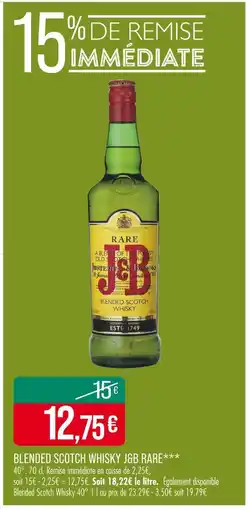 Match J&B Blended scotch whisky rare offre