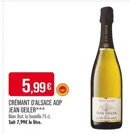 Match JEAN GEILER Crémant d'Alsace AOP offre