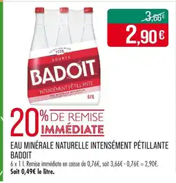 Match BADOIT Eau minérale naturelle intensément pétillante offre