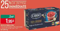 Match Cirio Pulpe de tomates offre