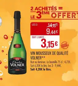 Match VOLNER Vin mousseux de qualité offre