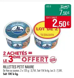 Match PETIT NAVIRE Rillettes de thon offre