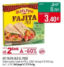 Match Old El Paso Kit fajita offre