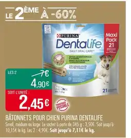 Match Purina Dentalife Bâtonnets pour chien offre