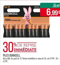 Match DURACELL Piles duracell offre