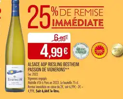 Match Bestheim Alsace AOP Riesling Passion de Vignerons offre