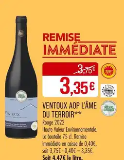 Match L'AME DU TERROIR Ventoux aop offre