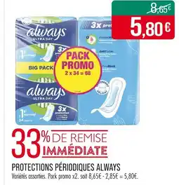 Match ALWAYS Protections périodiques offre