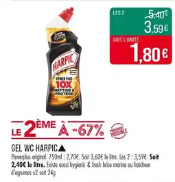 Match Harpic Gel wc offre