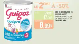 Match GUIGOZ Lait de croissance en poudre offre