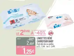 Match CARREFOUR BABY Lingettes bébé offre
