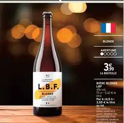 Intermarché L.B.F. Bière blonde offre