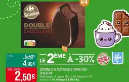 Match CARREFOUR SENSATION Bùtonnets glacés double offre