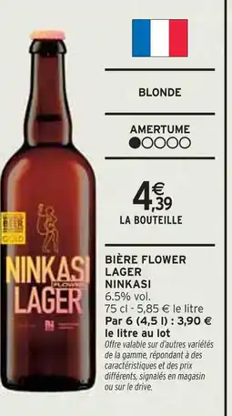Intermarché NINKASI Bière flower lager offre