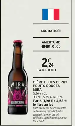 Intermarché MIRA Bière blues berry fruits rouges offre