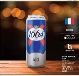 Intermarché 1664 Bière blonde offre
