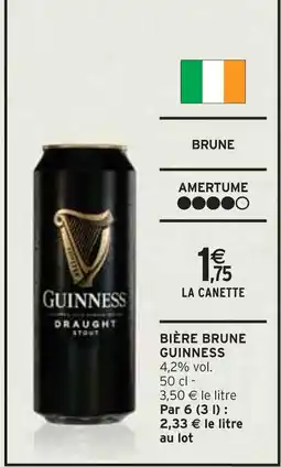 Intermarché GUINNESS Bière Brune offre