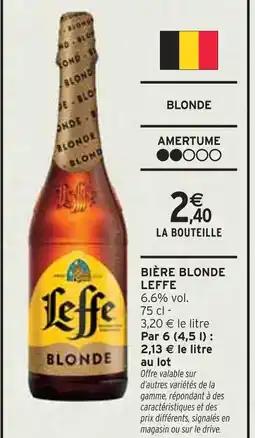 Intermarché LEFFE Bière blonde offre