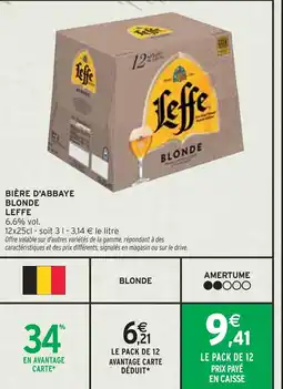 Intermarché LEFFE Bière d'abbaye blonde offre