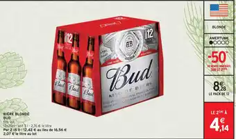 Intermarché BUD Bière blonde offre