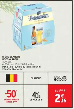Intermarché HOEGAARDEN Bière blanche offre