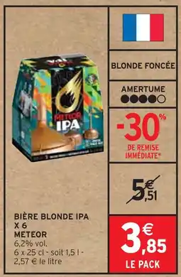 Intermarché METEOR Bière blonde ipa x 6 offre