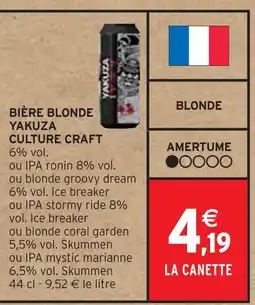 Intermarché YAKUZA CULTURE CRAFT Bière blonde offre