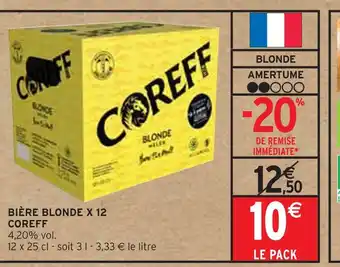 Intermarché COREFF Bière Blonde x 12 offre