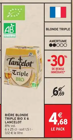 Intermarché LANCELOT Bière blonde triple bio x 6 offre