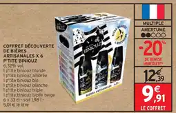 Intermarché P'TITE BINIOUZ Coffret découverte de bières artisanales x 6 p'tite biniouz offre