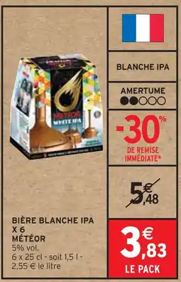 Intermarché MÉTÉOR Bière blanche IPA x 6 offre