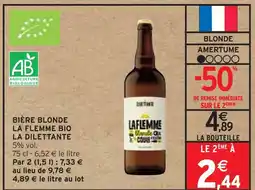 Intermarché LA FLEMME BIO Bière blonde la dilettante offre
