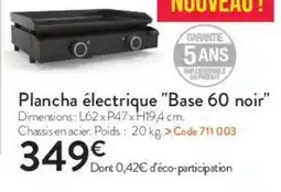 RAGT Jardin & Maison Plancha électrique "Base 60 noir" offre