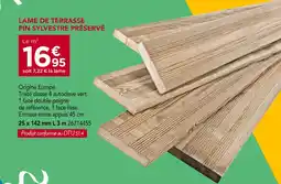 Gedimat Lame de terrasse pin sylvestre préservé offre
