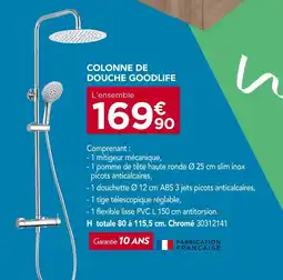 Gedimat Colonne de douche Goodlife offre
