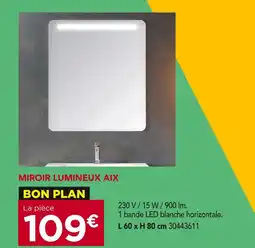 Gedimat Miroir Lumineux Aix offre