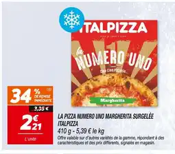 Netto ITALPIZZA La pizza numero uno margherita surgelée offre