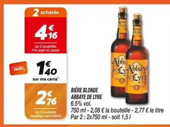 Netto ABBAYE DE LYRE Bière Blonde offre