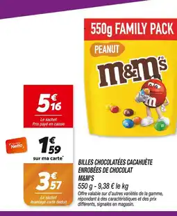 Netto M&M'S Billes chocolatées cacahuète enrobées de chocolat offre