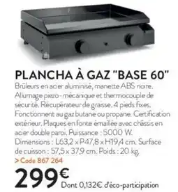 RAGT Jardin & Maison Plancha à gaz "base 60" offre