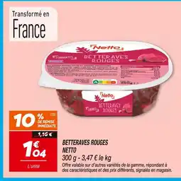 Netto NETTO Betteraves Rouges offre