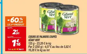 Netto GÉANT VERT Coeurs de palmiers coupés offre