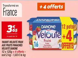 Netto VELOUTà DANONE Yaourt velouté fruix aux fruits panachés offre