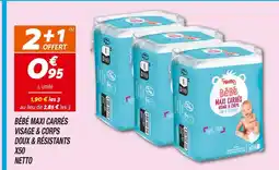 Netto NETTO Bébé maxi carrés visage & corps doux & résistants offre