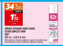 Netto K2R Aérosol détachant avant-lavage action complÚte turbo offre