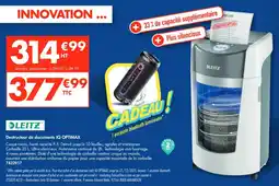 Plein ciel Destructeur de documents iq optimax offre