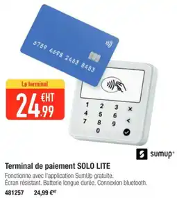 Plein ciel Terminal de paiement SOLO LITE offre