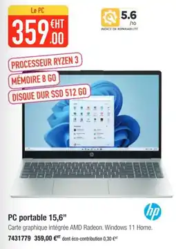 Plein ciel PC portable 15,6" offre