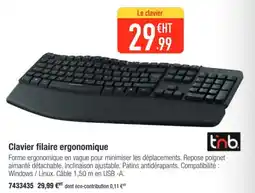 Plein ciel Clavier filaire ergonomique offre