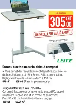 Plein ciel Bureau électrique assis-debout compact offre